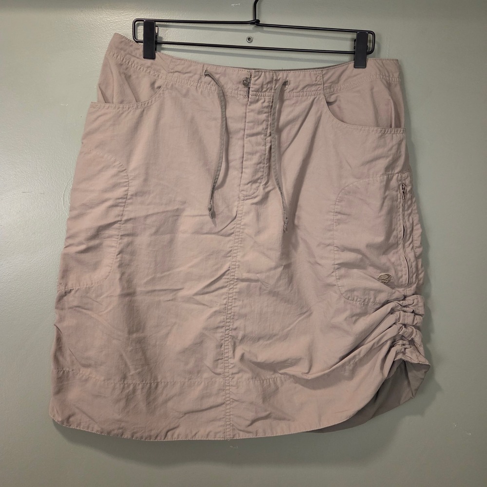 Mountain Hardwear Women's Athletic‎ Cargo Skirt Ruched Sides, Size 12, Taupe